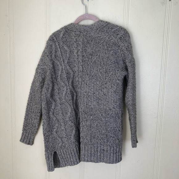 Madewell Panel-stitch open cardigan grey XS - Picture 7 of 8